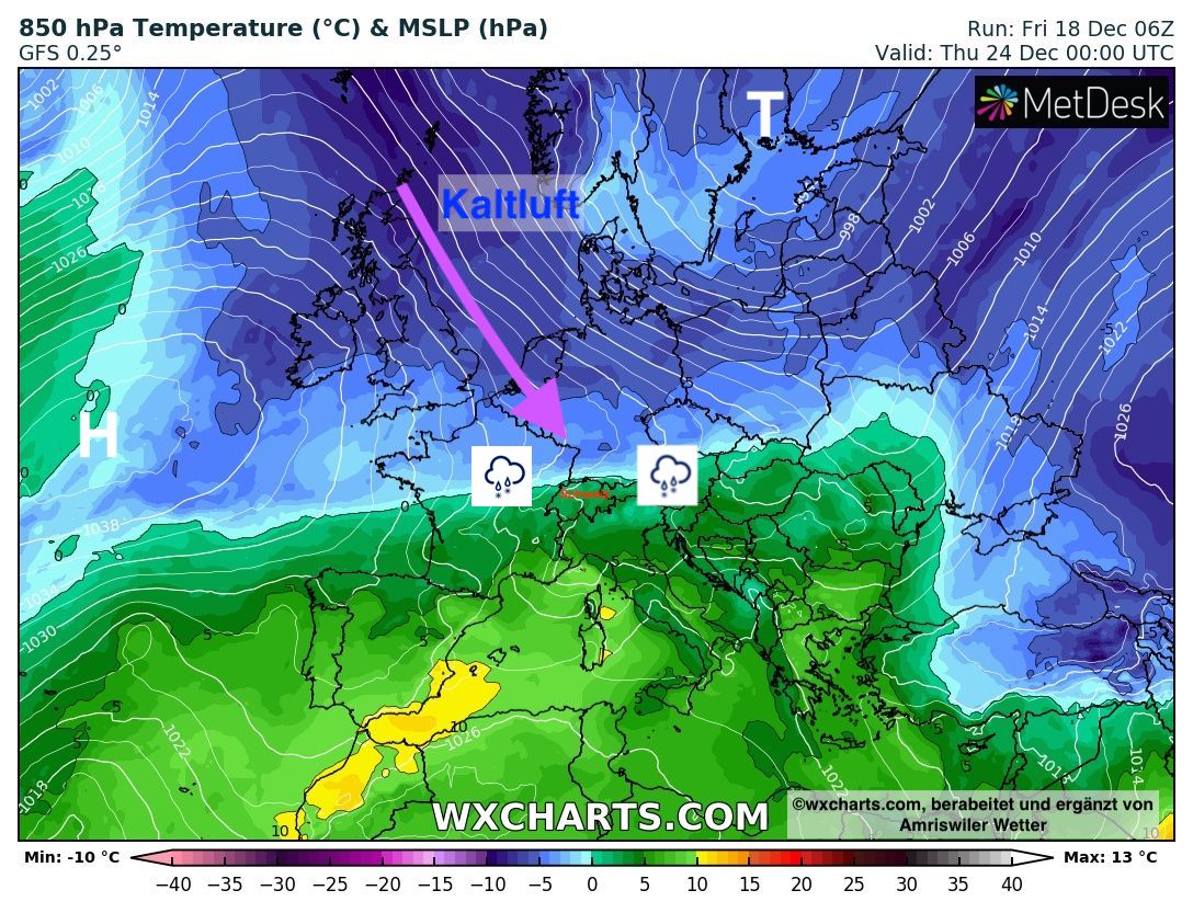 Wetterbericht Weihnachten 2022 Kaltluft rückt näher Amriswiler Wetter